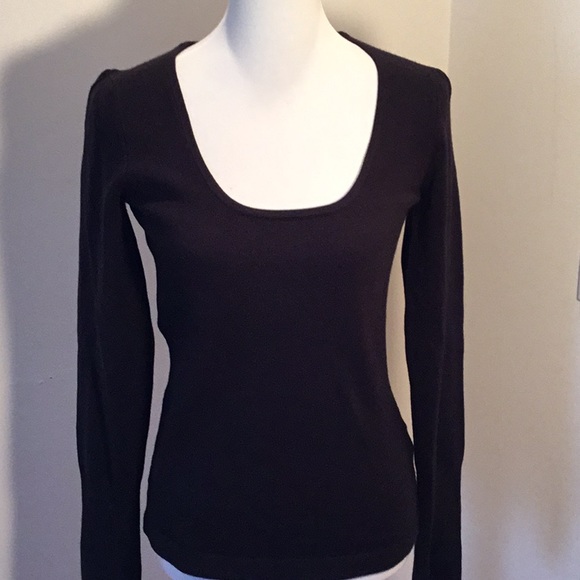 French Connection Sweaters - Scoop neck layerable sweater, chocolate brown French Connection Sweaters - Scoop neck layerable sweater, chocolate brown